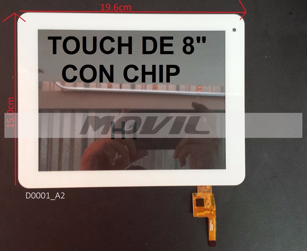Touch tactil para tablet flex DE 8 inch  CON CHIP D0001_A2